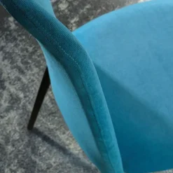 Europea Joy Chaise de salle à manger contemporaine en tissu et pieds en métal><noscript><img width=