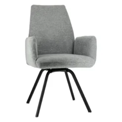 Jules Fauteuilconfortable en tissu avec dossier inclinable et pieds en métal> Chaise De Salle à Manger|Chaise De Bureau