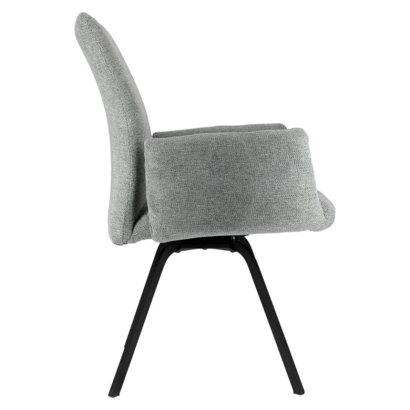 Jules Fauteuilconfortable en tissu avec dossier inclinable et pieds en métal> Chaise De Salle à Manger|Chaise De Bureau