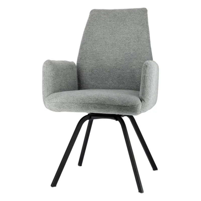 Jules Fauteuilconfortable en tissu avec dossier inclinable et pieds en métal> Chaise De Salle à Manger|Chaise De Bureau
