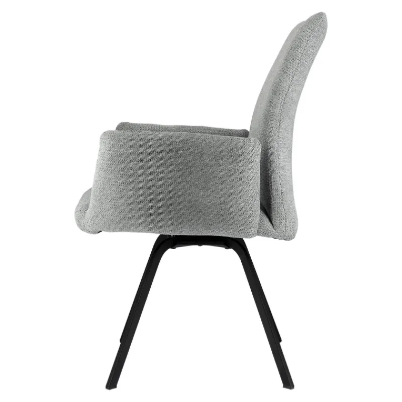 Jules Fauteuilconfortable en tissu avec dossier inclinable et pieds en métal> Chaise De Salle à Manger|Chaise De Bureau