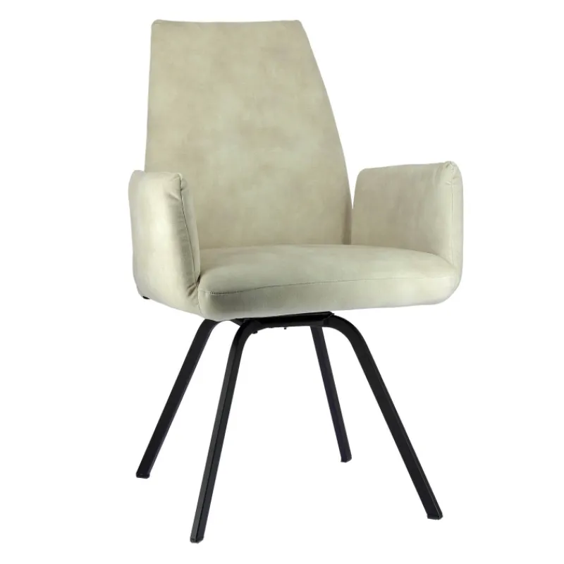 Jules Fauteuilconfortable en tissu avec dossier inclinable et pieds en métal> Chaise De Salle à Manger|Chaise De Bureau