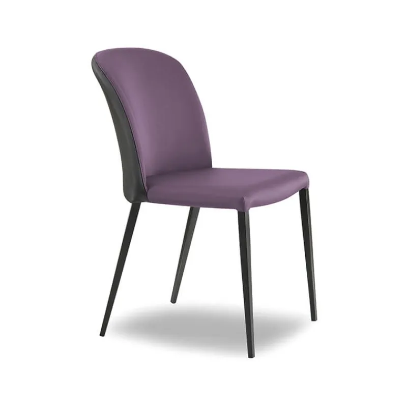 Europea Julie Chaise bicolore moderne italienne avec pieds en métal> Chaise De Cuisine|Chaise De Salle à Manger
