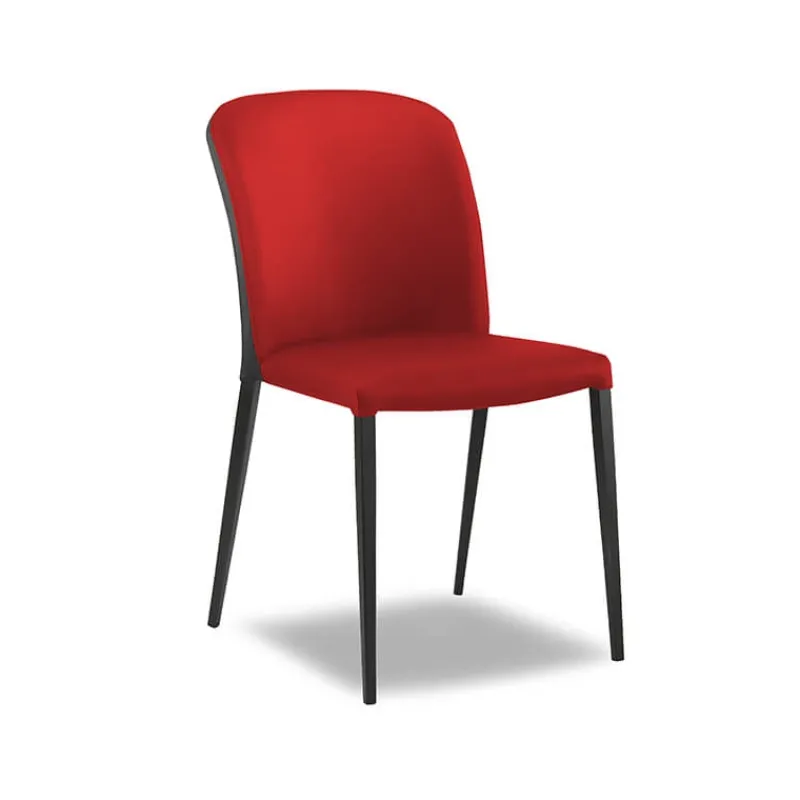 Europea Julie Chaise en tissu bicolore avec pieds métal> Chaise De Salle à Manger|Chaise Salon