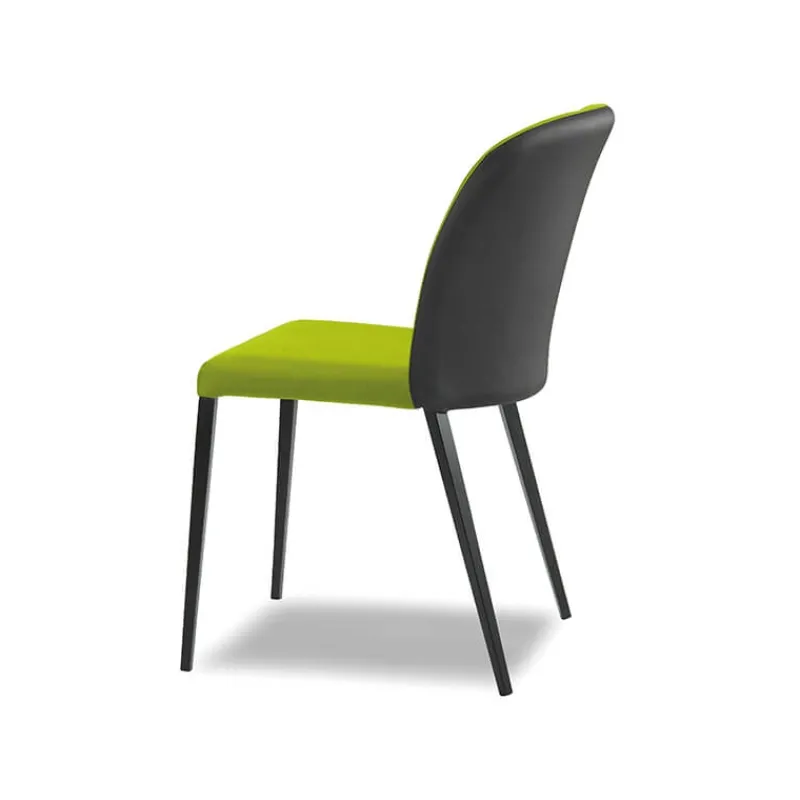 Europea Julie Chaise en tissu bicolore avec pieds métal> Chaise De Salle à Manger|Chaise Salon