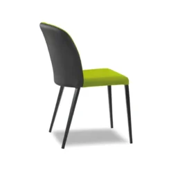 Europea Julie Chaise en tissu bicolore avec pieds métal><noscript><img width=