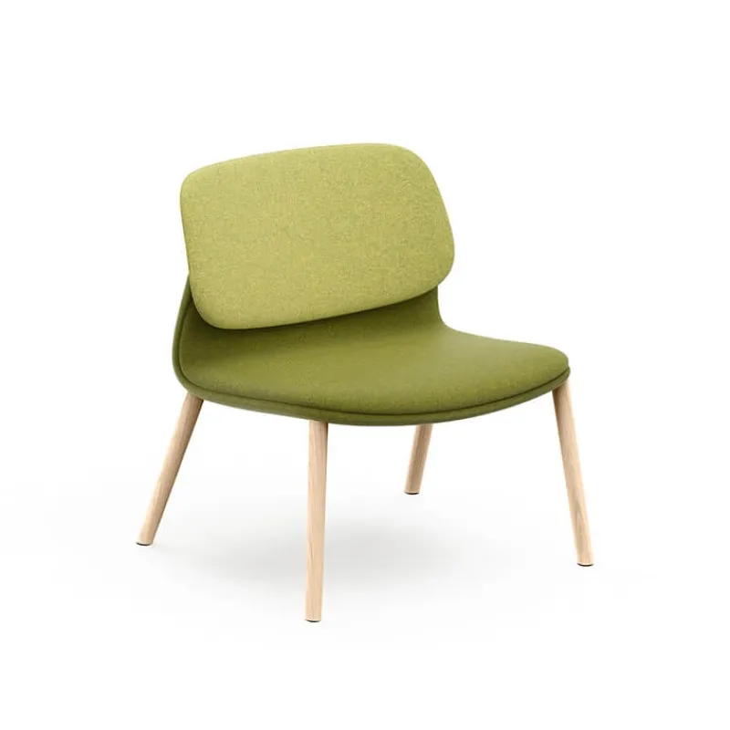 Sokoa Klik Chauffeuse confortable en tissu pieds bois made in France> Fauteuil De Salon