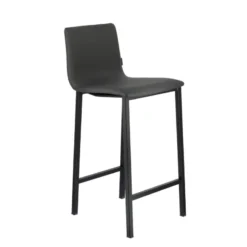 Mobliberica Koko ® Tabouret snack en simili dossier bas avec pieds en métal> Tabouret Snack (assise +/- 65 Cm)|Tabouret De Bar (assise +/- 80 Cm)