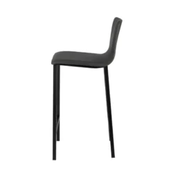 Mobliberica Koko ® Tabouret snack en simili dossier bas avec pieds en métal><noscript><img width=
