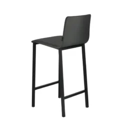Mobliberica Koko ® Tabouret snack en simili dossier bas avec pieds en métal><noscript><img width=
