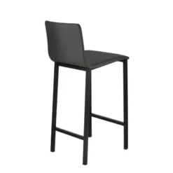 Mobliberica Koko ® Tabouret snack en simili dossier bas avec pieds en métal><noscript><img width=