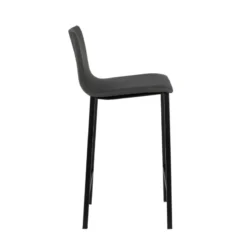 Mobliberica Koko ® Tabouret snack en simili dossier bas avec pieds en métal><noscript><img width=
