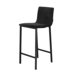 Mobliberica Koko ® Tabouret snack en tissu dossier bas avec pieds en métal><noscript><img width=