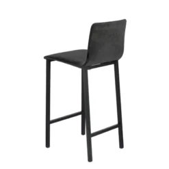 Mobliberica Koko ® Tabouret snack en tissu dossier bas avec pieds en métal><noscript><img width=