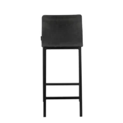 Mobliberica Koko ® Tabouret snack en tissu dossier bas avec pieds en métal><noscript><img width=