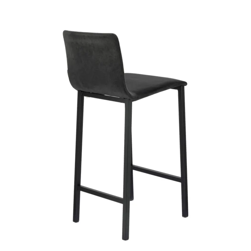 Mobliberica Koko ® Tabouret snack en tissu dossier bas avec pieds en métal> Tabouret Snack (assise +/- 65 Cm)|Tabouret De Bar (assise +/- 80 Cm)