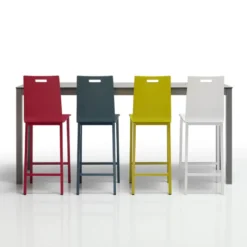 Mobliberica Koko Tabouret snack ® dossier bas en bois> Tabouret Snack (assise +/- 65 Cm)|Tabouret De Bar (assise +/- 80 Cm)