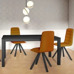 Cancio Kyoto Table contemporaine extensible en céramique et métal><noscript><img width=