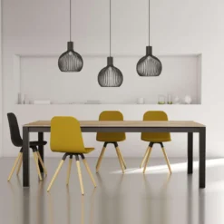 Cancio Kyoto Table extensible en stratifié et pieds en métal> Table De Salle à Manger