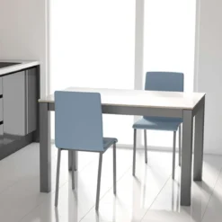 Cancio Kyoto Table moderne rectangulaire en verre et métal><noscript><img width=