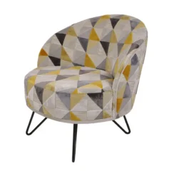 Paget Léa Fauteuil lounge design art déco avec pieds épingle fabrication française><noscript><img width=