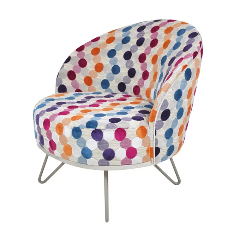 Paget Léa Fauteuil lounge design art déco avec pieds épingle fabrication française> Fauteuil De Salon