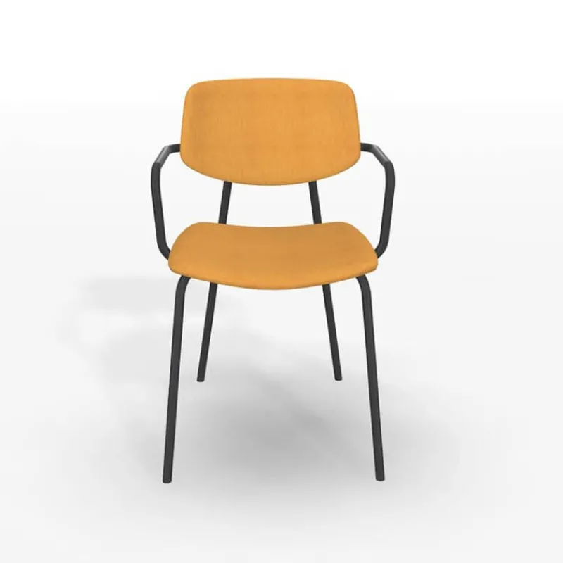 Perfecta Lago Chaise avec accoudoirs rétro et revêtement en tissu> Chaise De Salle à Manger|Chaise Salon