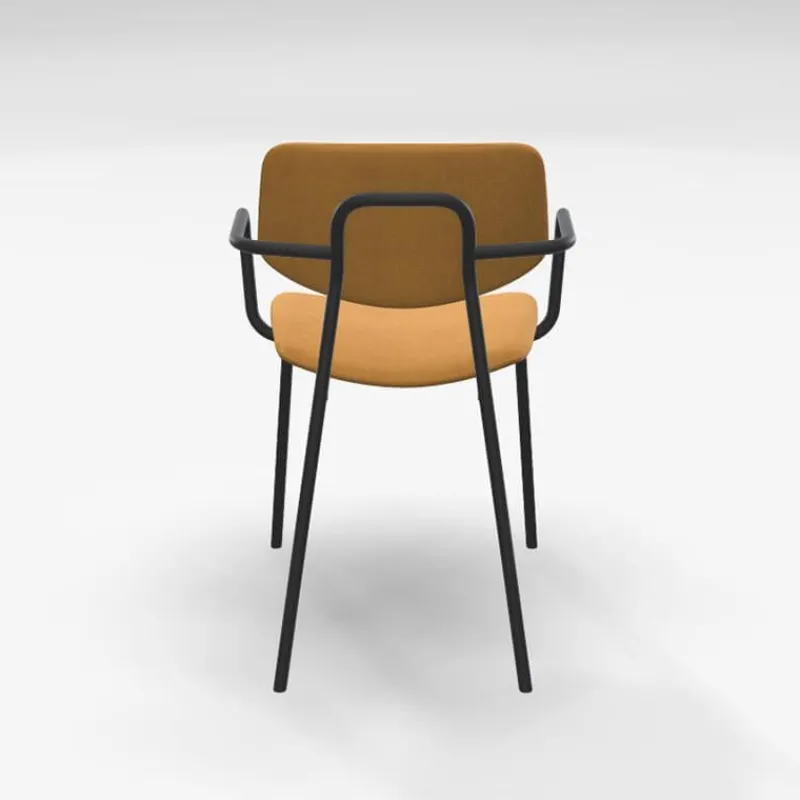 Perfecta Lago Chaise avec accoudoirs rétro et revêtement en tissu> Chaise De Salle à Manger|Chaise Salon