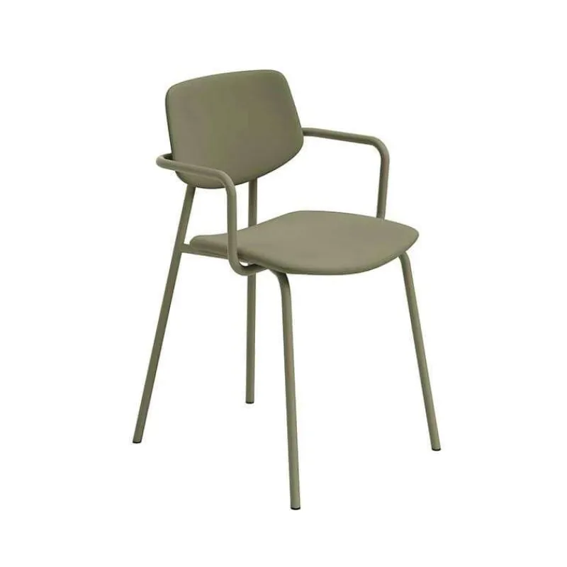 Perfecta Lago Chaise avec accoudoirs vintage rembourrée en simili> Chaise De Cuisine|Chaise De Salle à Manger