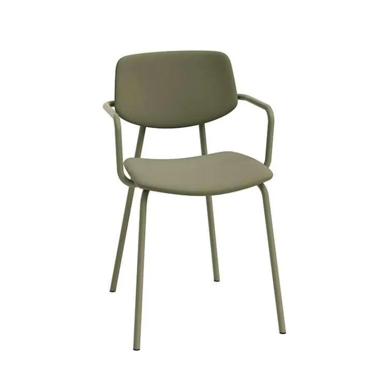 Perfecta Lago Chaise avec accoudoirs vintage rembourrée en simili> Chaise De Cuisine|Chaise De Salle à Manger