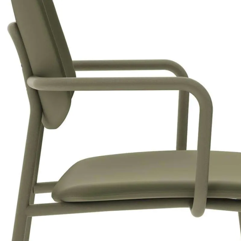 Perfecta Lago Chaise avec accoudoirs vintage rembourrée en simili> Chaise De Cuisine|Chaise De Salle à Manger
