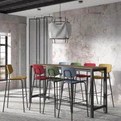 Perfecta Lago Tabouret de bar style vintage rembourré en simili><noscript><img width=