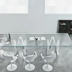 Sovet Italia Lambda Sovet® Table de salle à manger design en verre 320 x 120 cm> Table De Salle à Manger