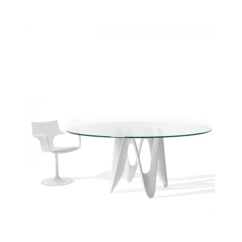 Sovet Italia Lambda Sovet® Table ovale design en verre> Table De Salle à Manger