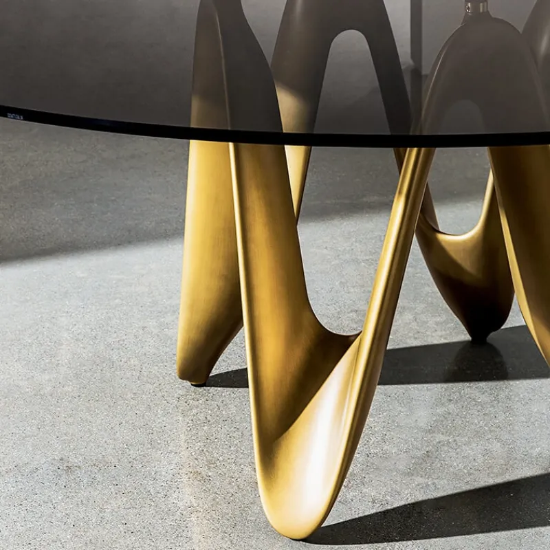 Sovet Italia Lambda Sovet® Table ronde design en verre> Table De Salle à Manger