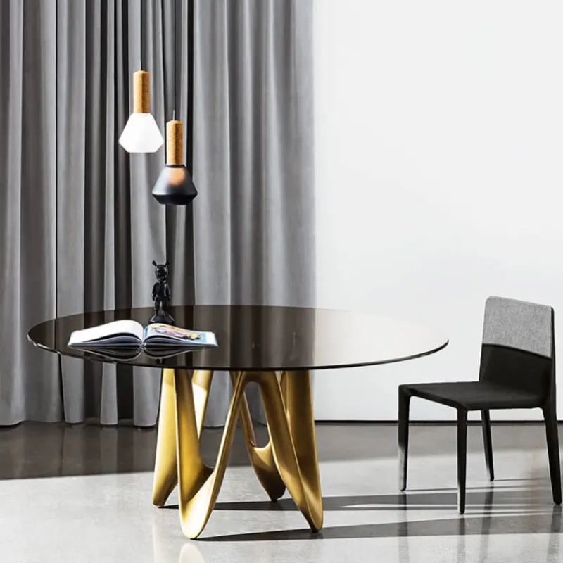 Sovet Italia Lambda Sovet® Table ronde design en verre> Table De Salle à Manger