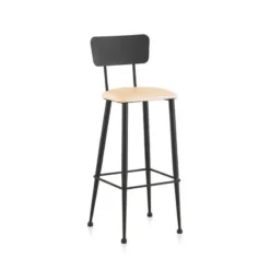 Jayso Lanuza Tabouret haut pour cuisine en métal et assise rembourrée> Tabouret Snack (assise +/- 65 Cm)|Tabouret De Bar (assise +/- 80 Cm)