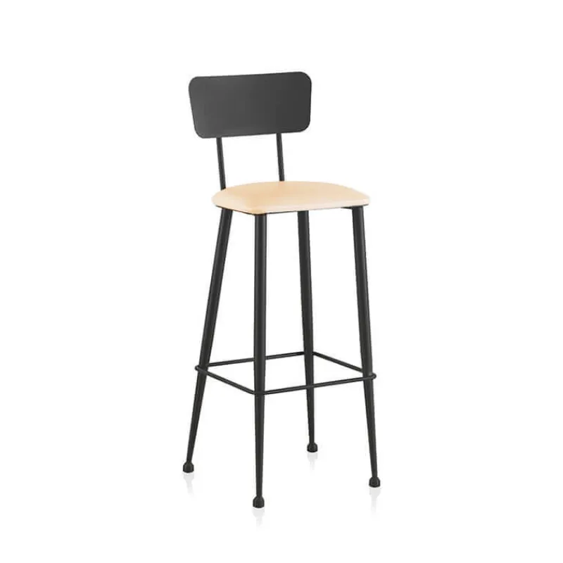 Jayso Lanuza Tabouret haut pour cuisine en métal et assise rembourrée> Tabouret Snack (assise +/- 65 Cm)|Tabouret De Bar (assise +/- 80 Cm)