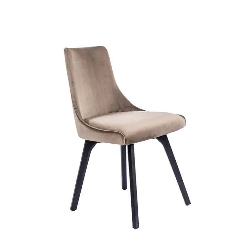Sessio Lars Chaise cocooning en tissu et pieds en bois> Chaise De Salle à Manger|Chaise Salon