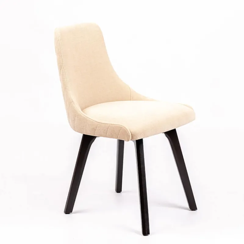 Sessio Lars diamant Chaise en tissu matelassé diamant et en bois massif> Chaise De Salle à Manger|Chaise Salon