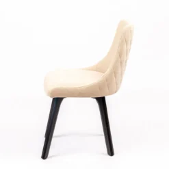 Sessio Lars diamant Chaise en tissu matelassé diamant et en bois massif><noscript><img width=