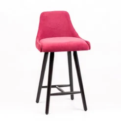 Sessio Lars diamant Tabouret snack matelassé en tissu et pieds en bois><noscript><img width=