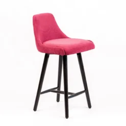 Sessio Lars diamant Tabouret snack matelassé en tissu et pieds en bois><noscript><img width=