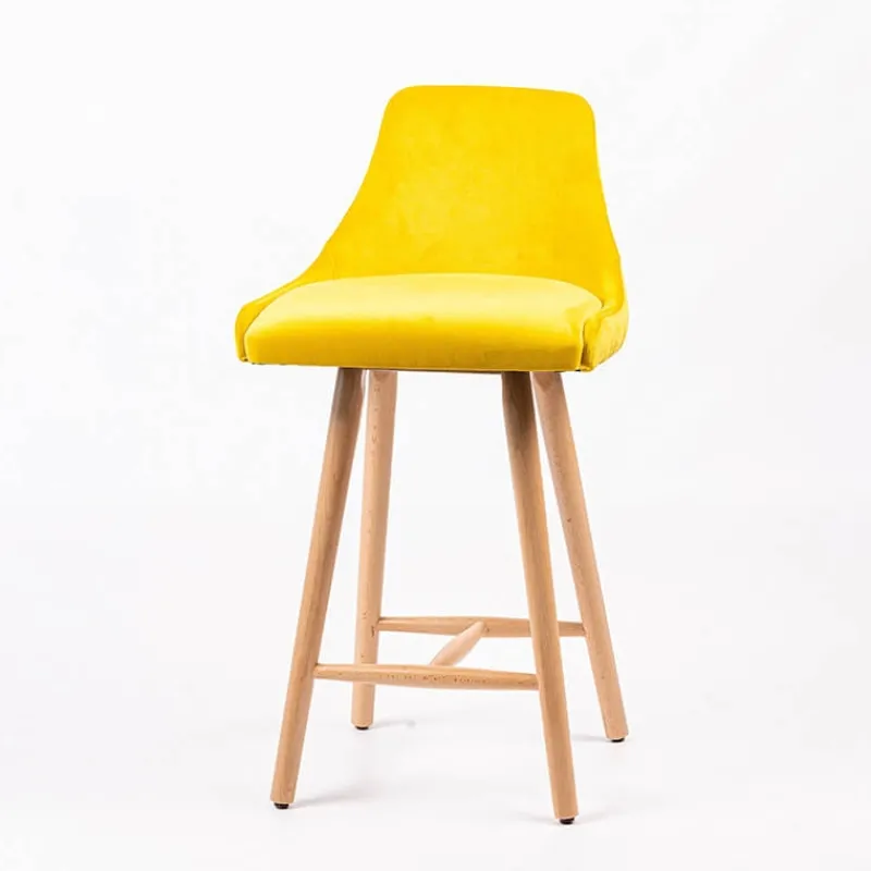 Sessio Lars line Tabouret snack tissu dossier matelassé pieds bois> Tabouret Snack (assise +/- 65 Cm)|Tabouret De Bar (assise +/- 80 Cm)