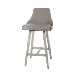 Sessio Lars Tabouret snack moderne avec dossier et pieds en bois><noscript><img width=