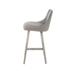 Sessio Lars Tabouret snack moderne avec dossier et pieds en bois><noscript><img width=