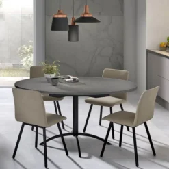 Perfecta Laser Table de cuisine ronde en stratifié extensible> Table De Cuisine