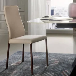 Europea Laura Chaise de salle à manger italienne en tissu bicolore> Chaise De Salle à Manger