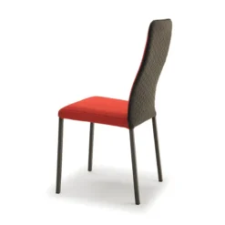 Europea Laura Chaise de salle à manger italienne en tissu bicolore><noscript><img width=