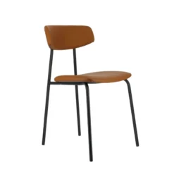 Perfecta Lazio Chaise belge style rétro en simili avec pieds en métal> Chaise De Cuisine|Chaise De Salle à Manger